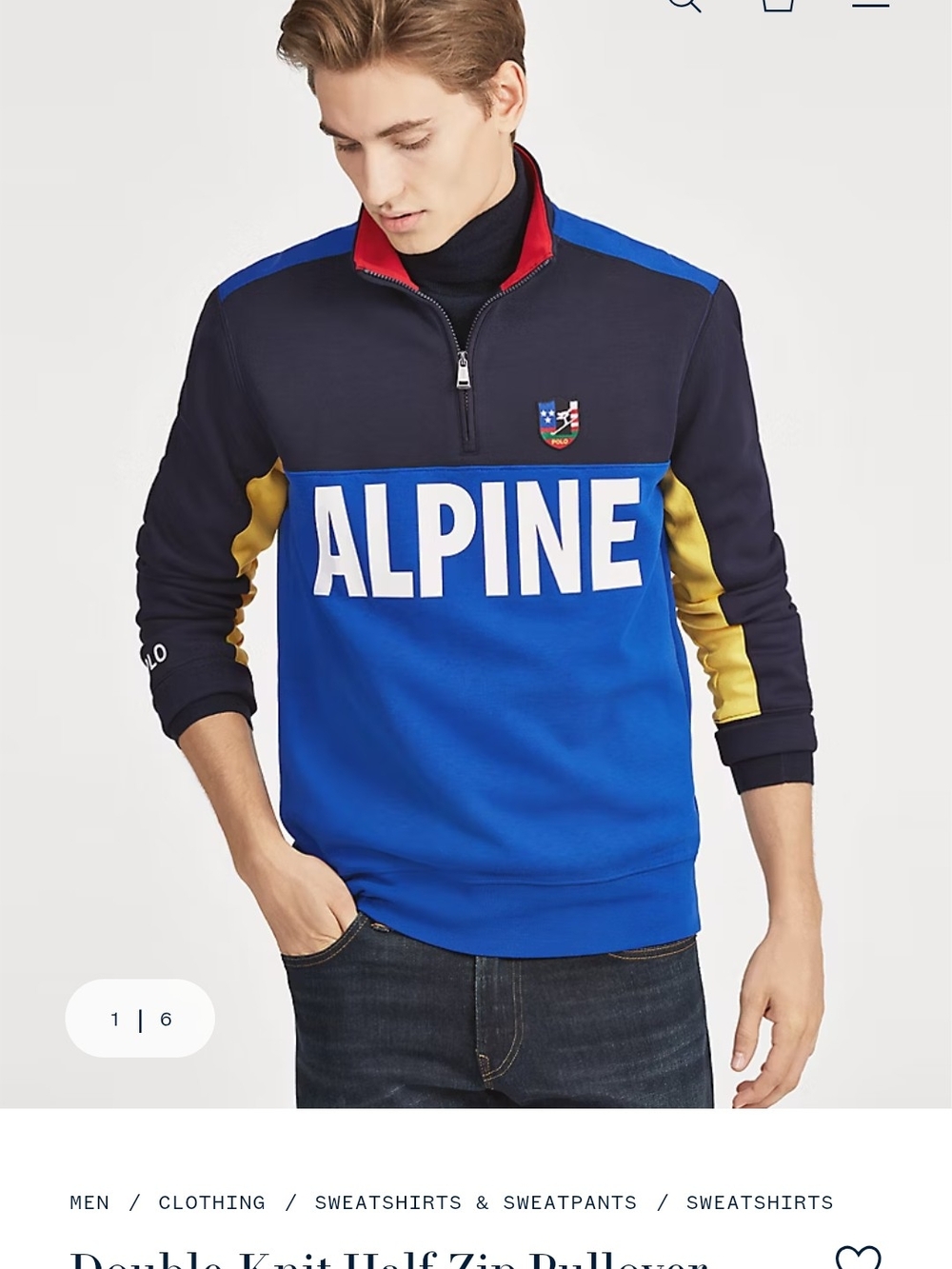 Vintage Ralph Laruen Alpine Half-Zip Sweatshirt